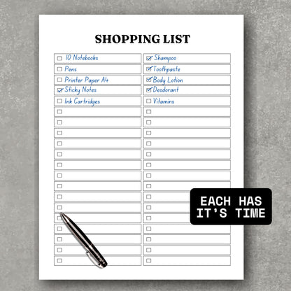 Shopping List Tracker & Planner