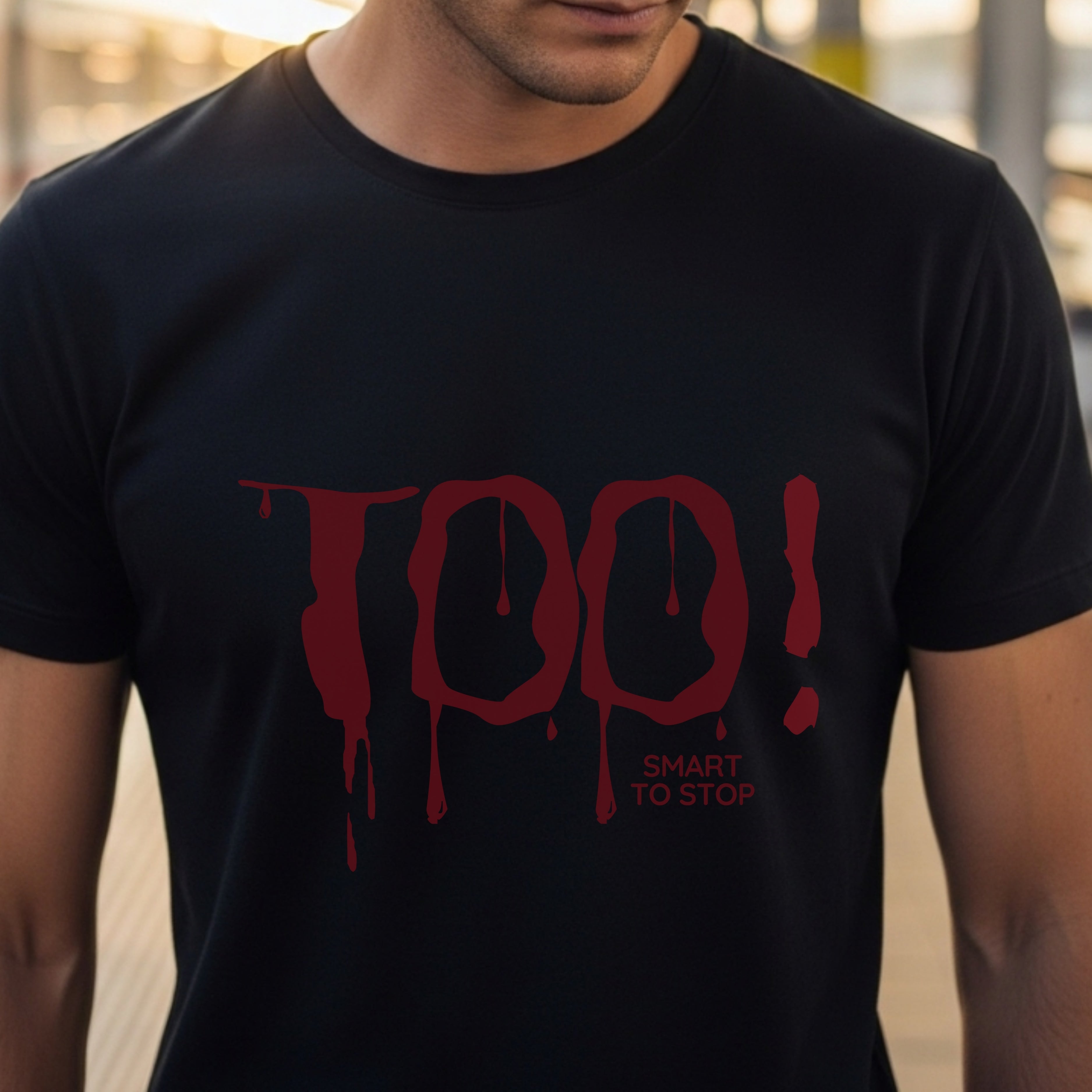 Too Smart To Stop - Horror Dripping Statement Artwork