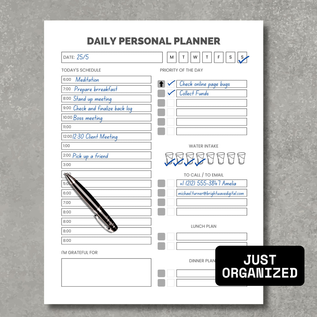 Daily Personal Planner