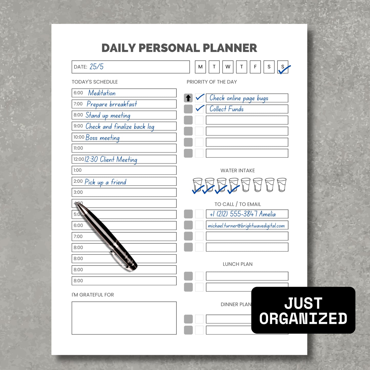 Daily Personal Planner