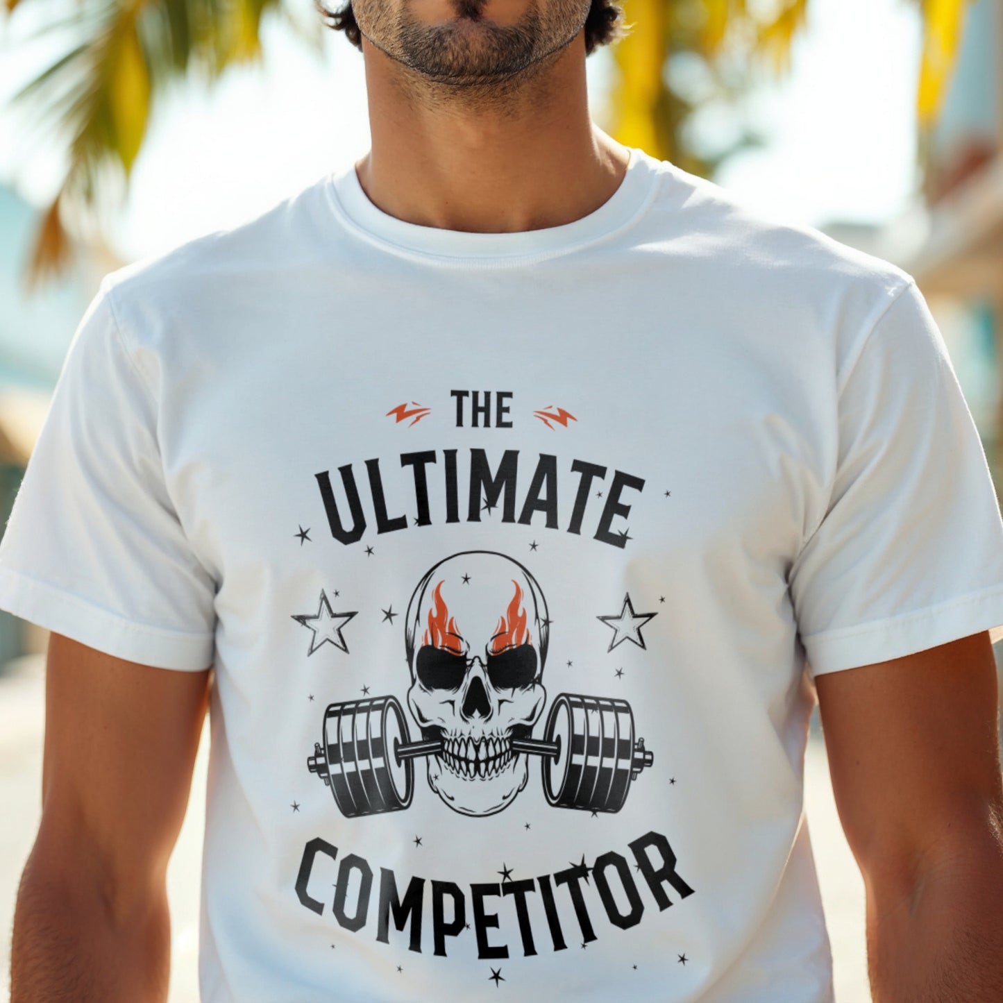 The Ultimate Competitor - Skull Barbell Fitness Champion Statement Artwork