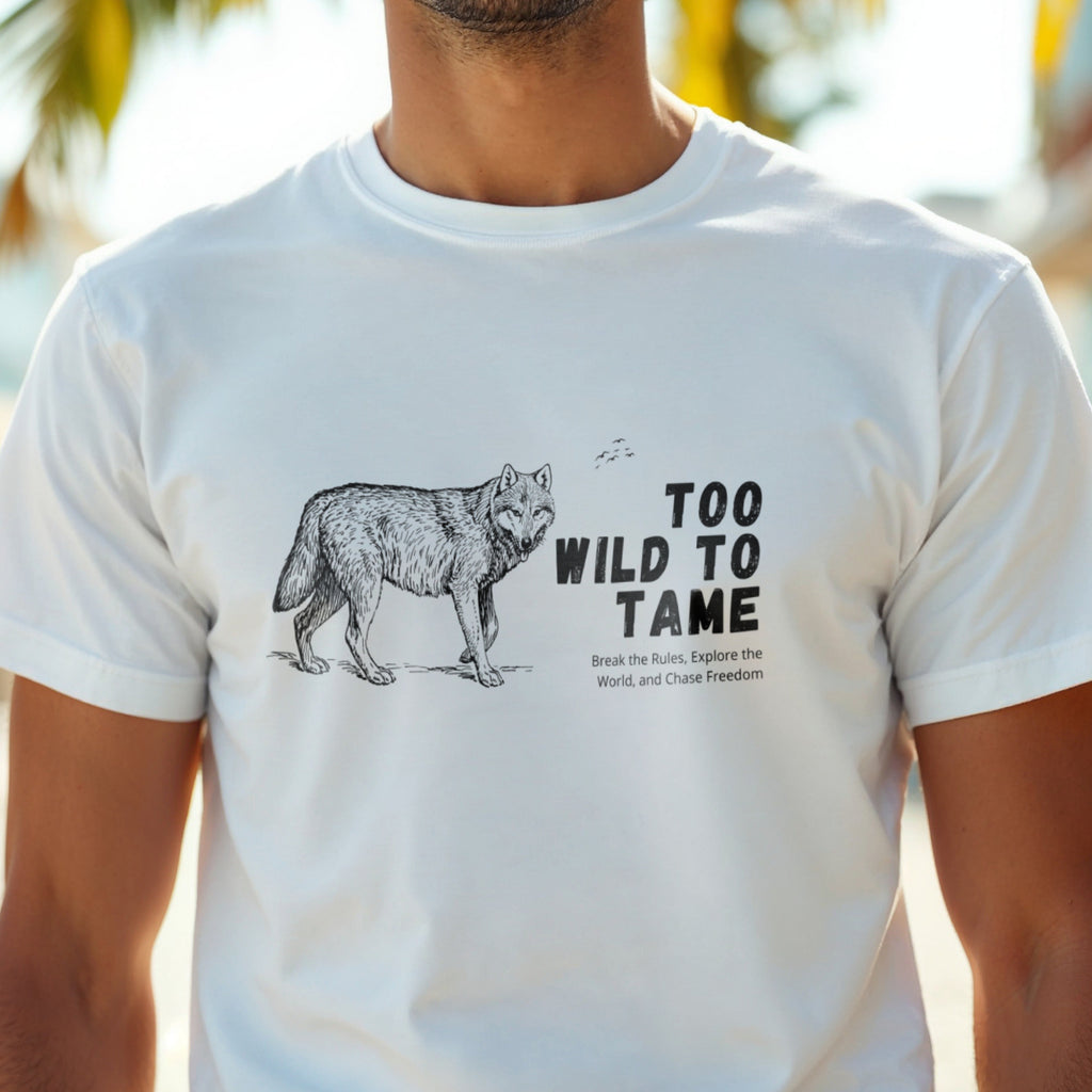 Too Wild To Tame - Wolf Freedom Philosophy Statement Artwork