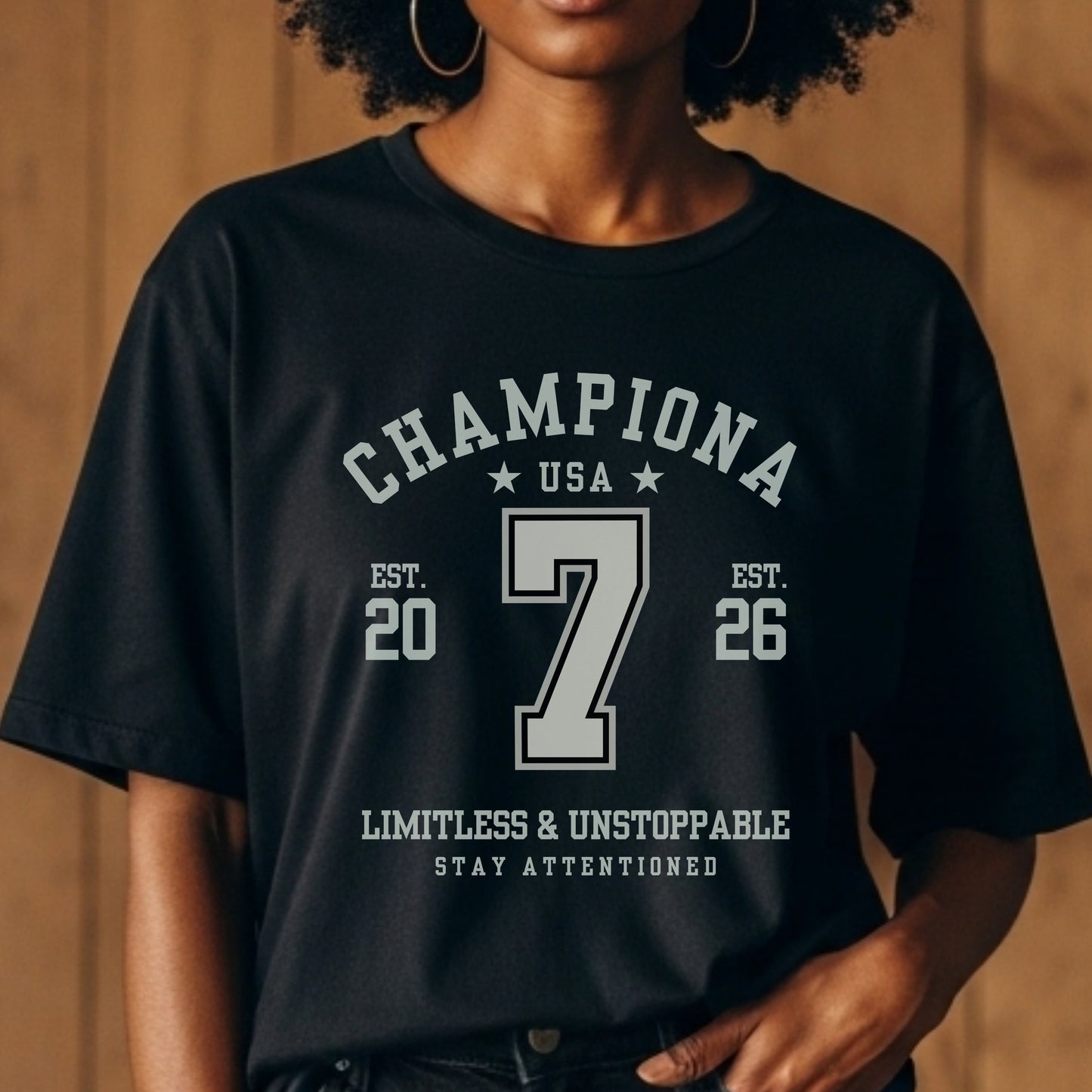 Championa Limitless Unstoppable - Athletic Varsity Champion Sports Statement Artwork