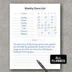Weekly Chore List PDF