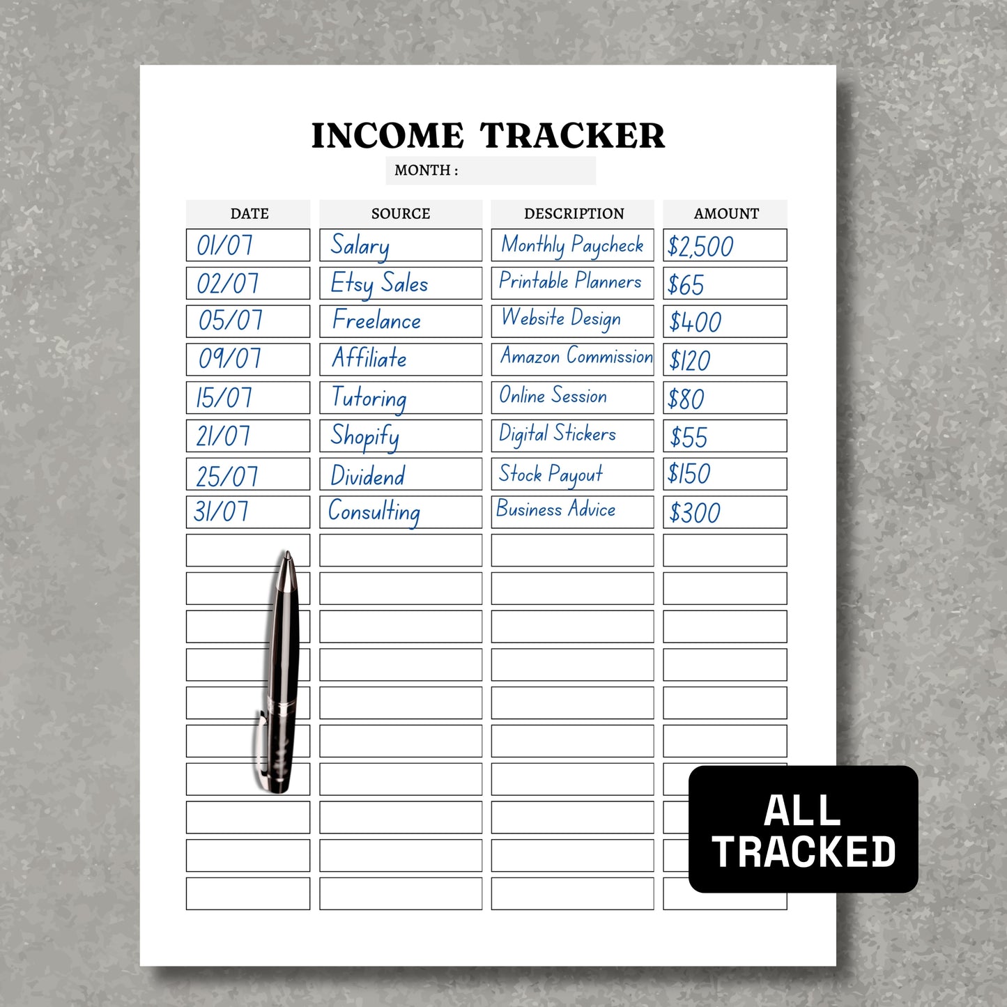 Mutli Income Tracker