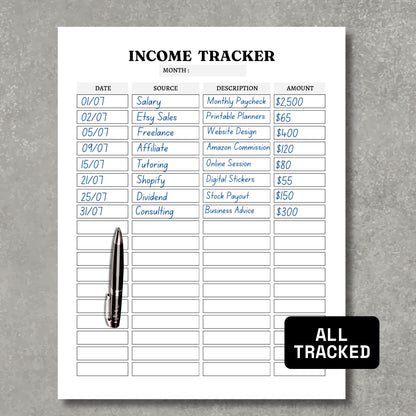 Mutli Income Tracker