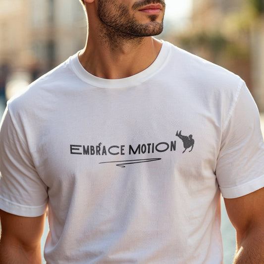 Embrace Motion - Minimalist Action Philosophy Statement Artwork