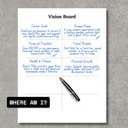 Vision Board Template Paper Sheet