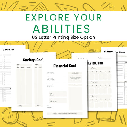 Goal Achieving Planner Bundle