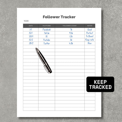 Follower Tracker PDF Paper