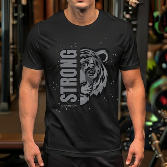 Strong Champion - Tiger Artistic Motivational Statement Artwork