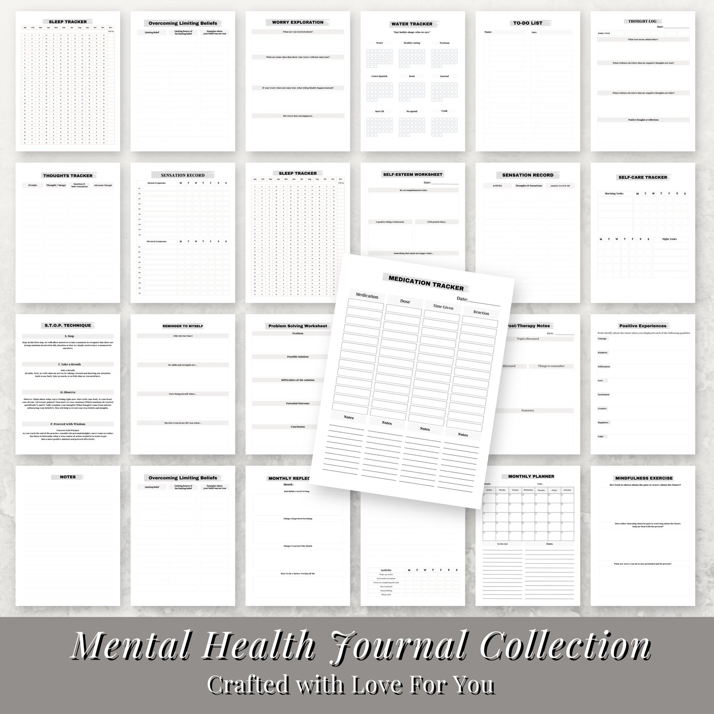 Mental Health Planner & Journal Bundle