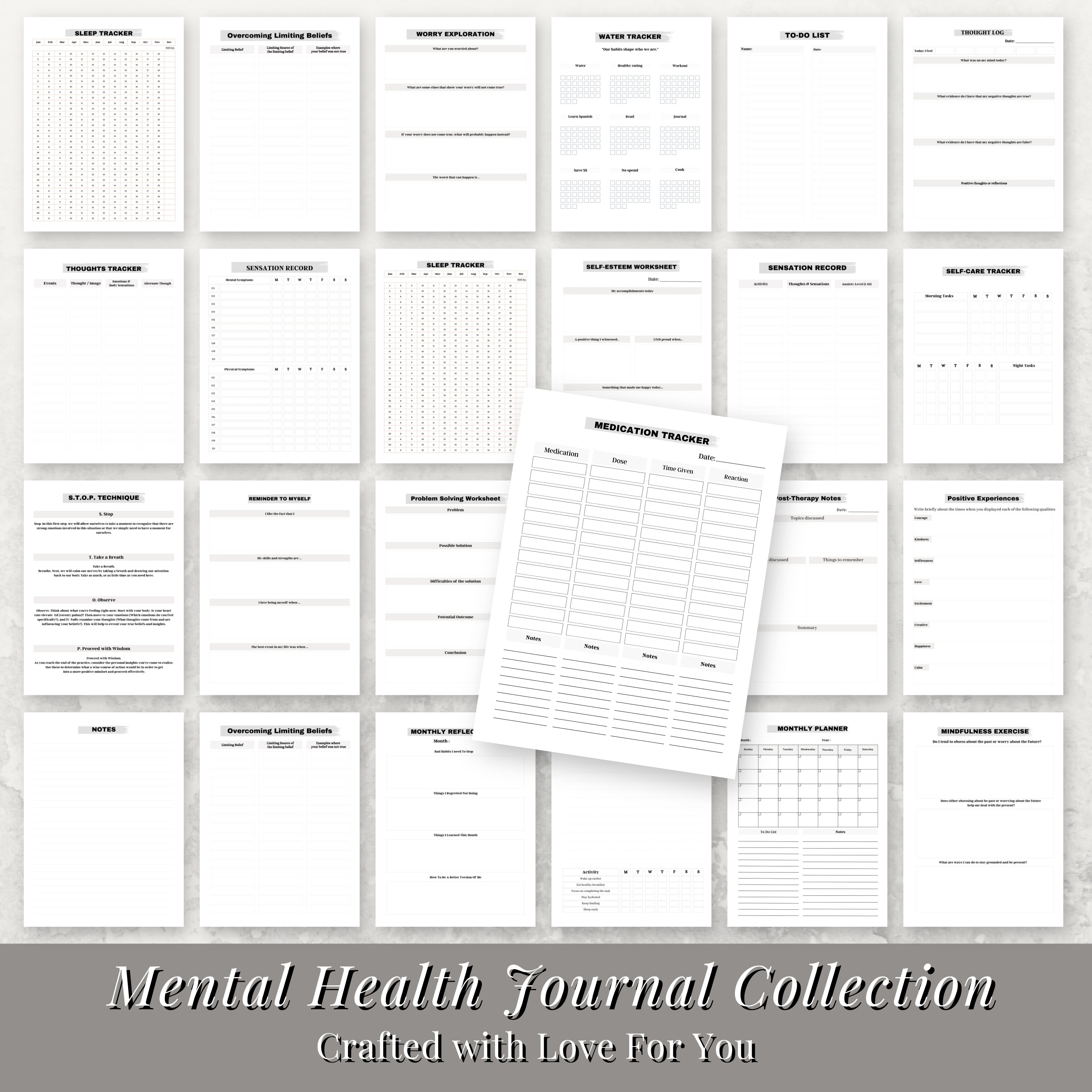 Mental Health Planner & Journal Bundle