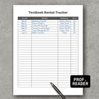 Textbook Rental Tracker