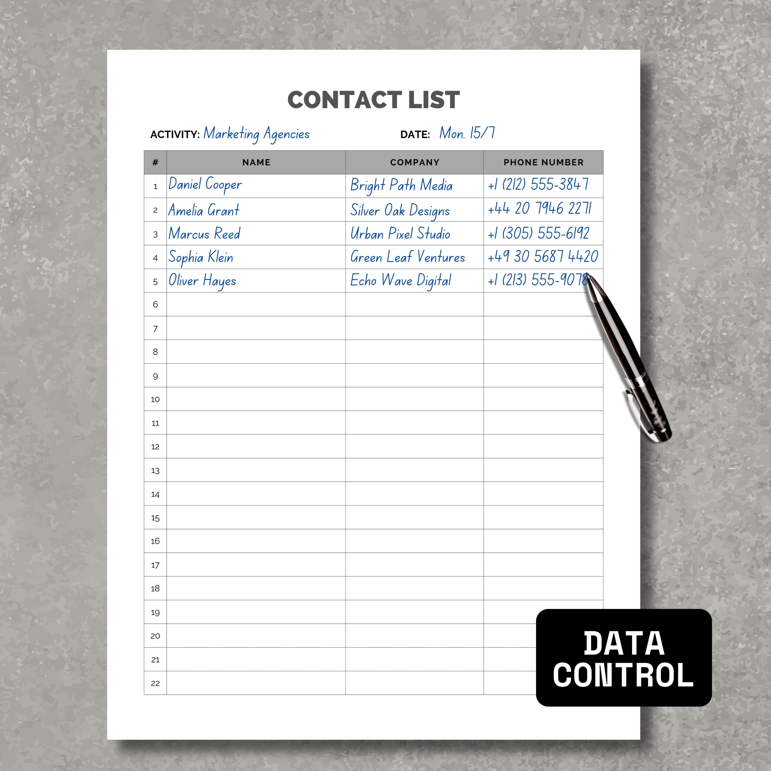 Contact List PDF Paper V1