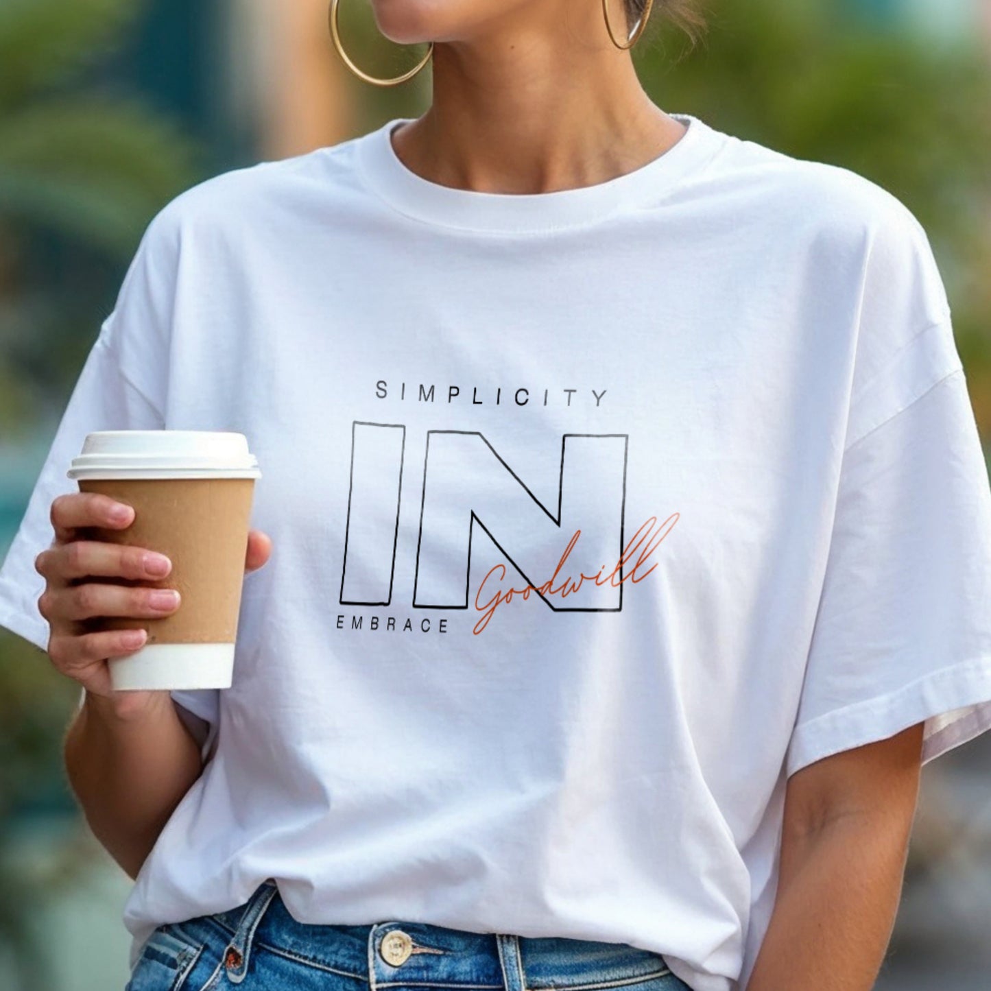 Simplicity In Goodwill Embrace - Minimalist Kindness Philosophy Statement Artwork