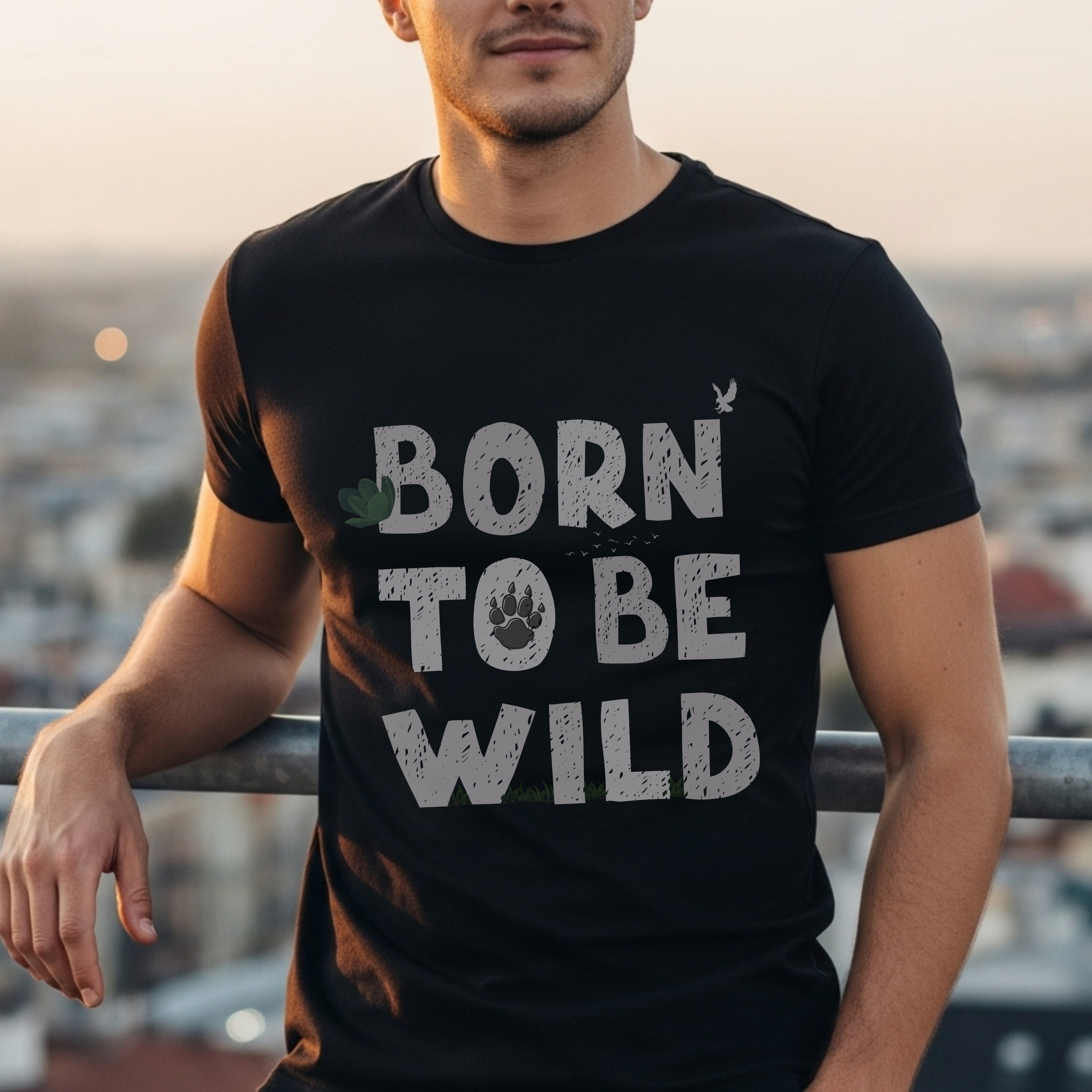 Born To Be Wild - Nature Adventure Freedom Statement Artwork