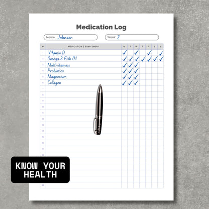 Medication Log Organizer