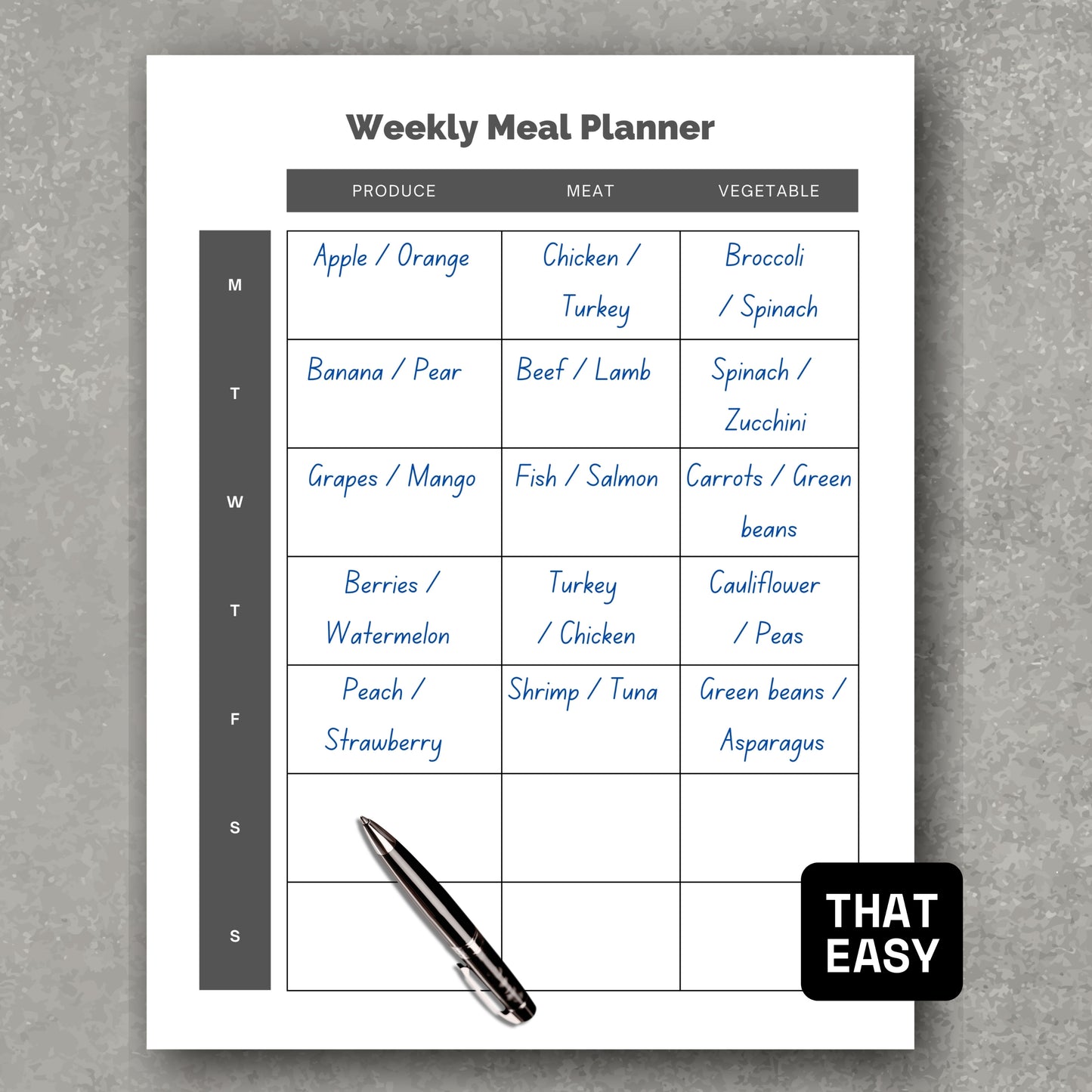 Weekly Meal Planner