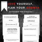 Self Love Planner & Workbook Sheets Bundle