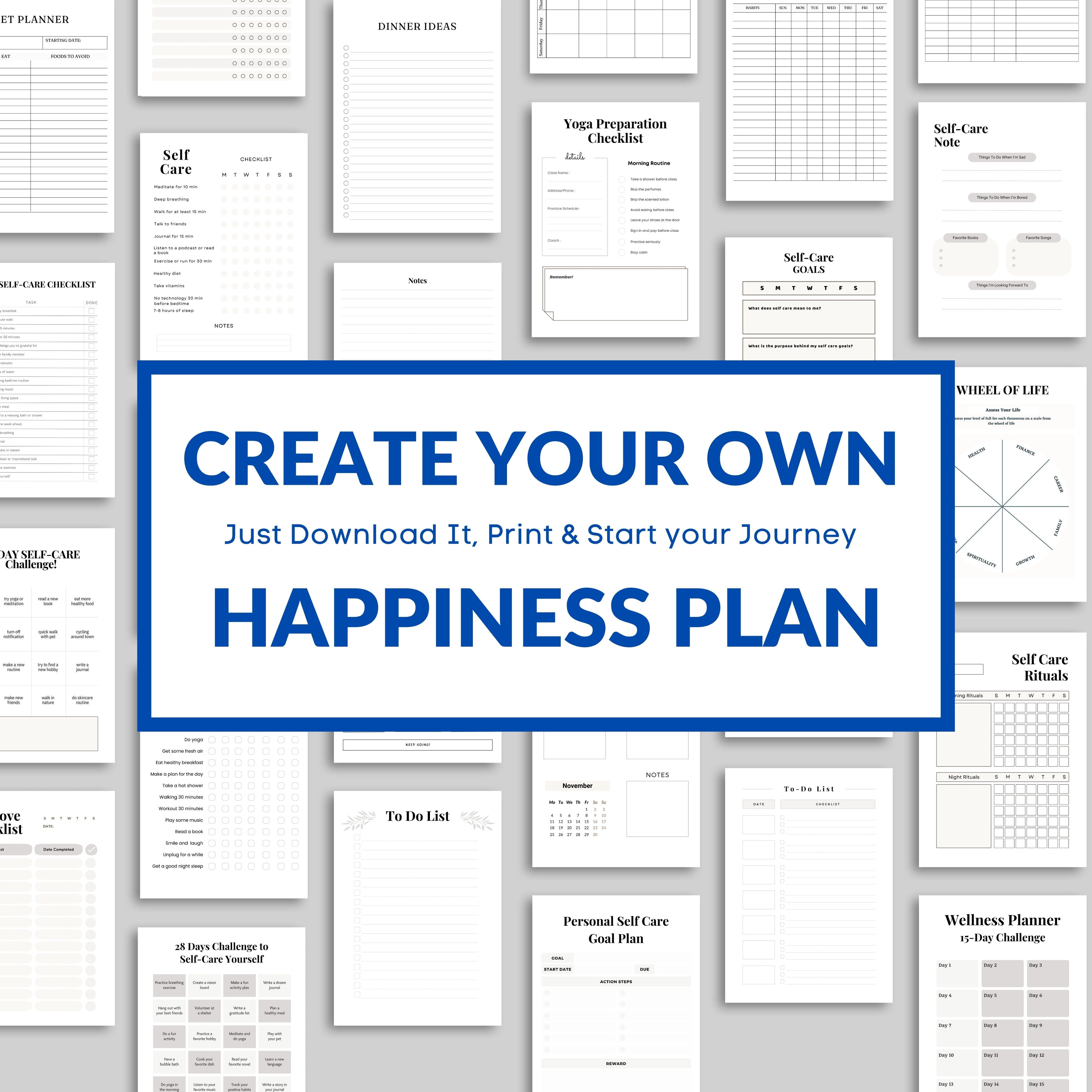 Selfcare & Wellness Planner Bundle