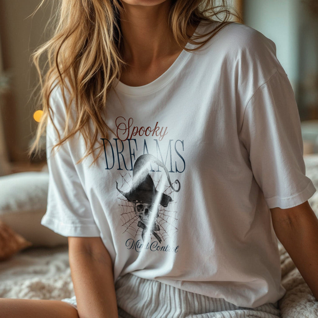 Spooky Dreams Mind Control - Gothic Witch Hat Skull Halloween Statement Artwork