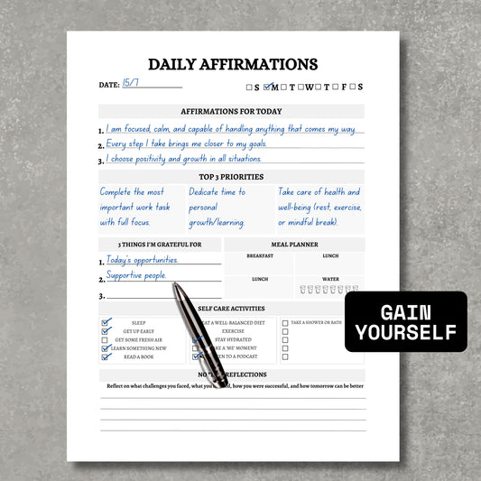Daily Affirmations Journal