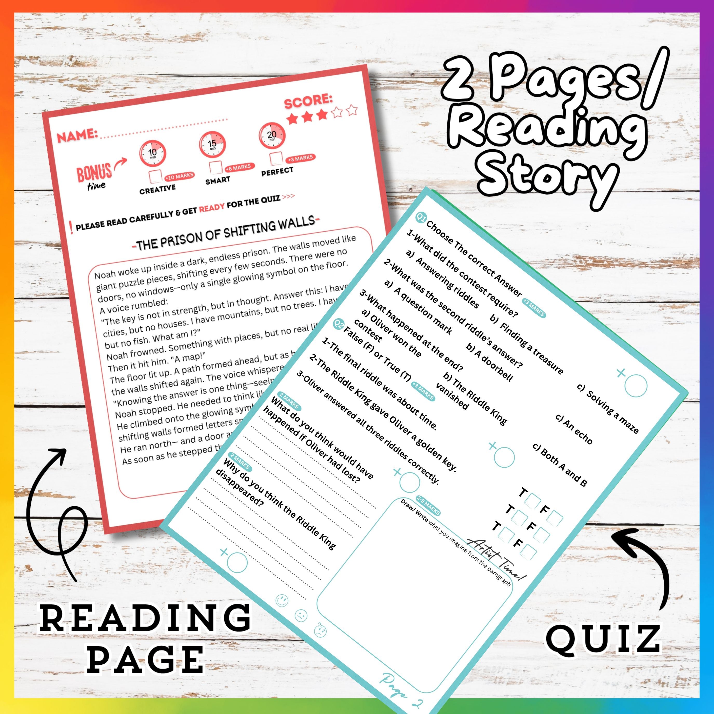 Escapes & Puzzels Reading Stories