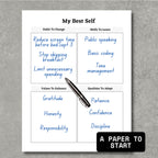 My Best Self Discover Sheet