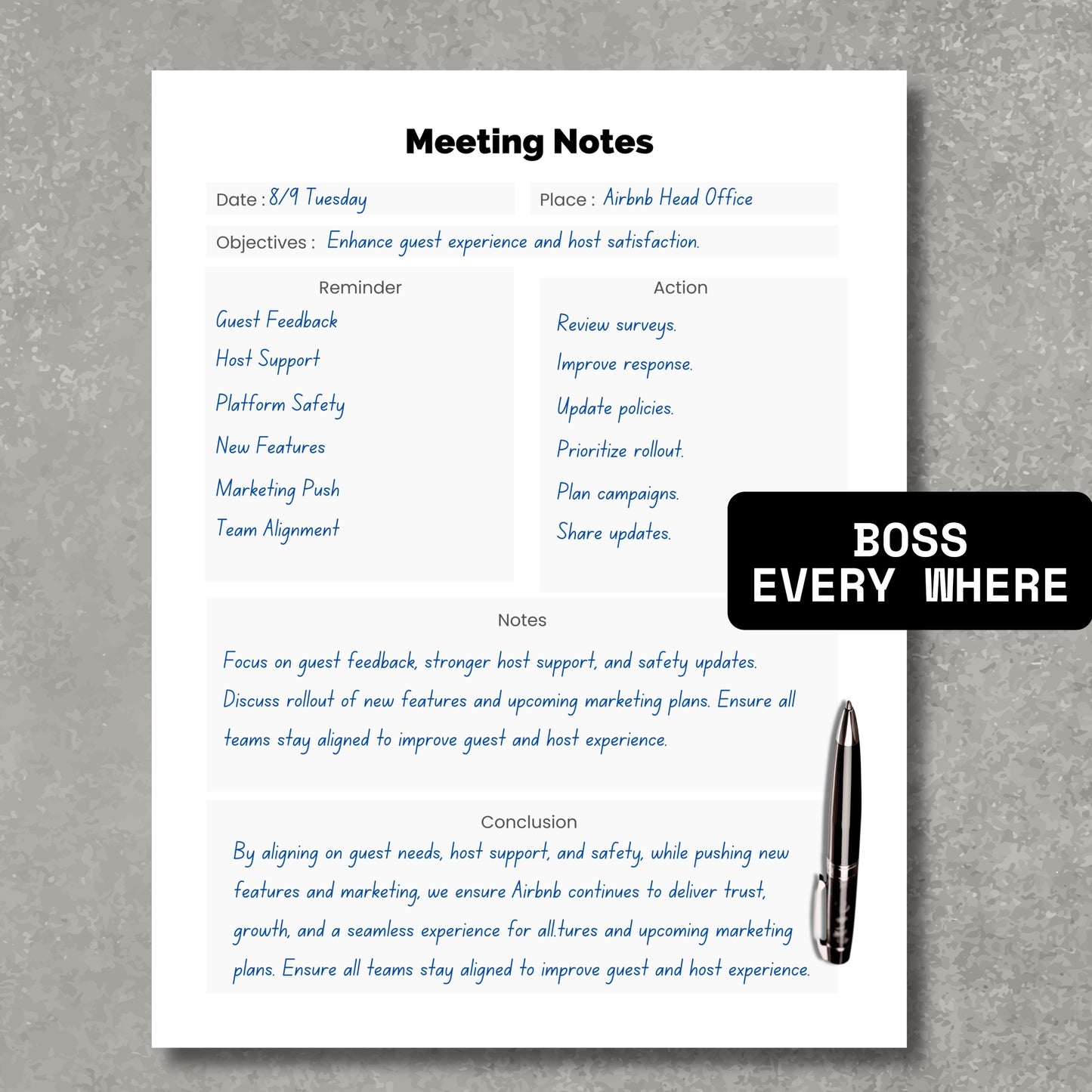 Meeting Notes' Paper V1