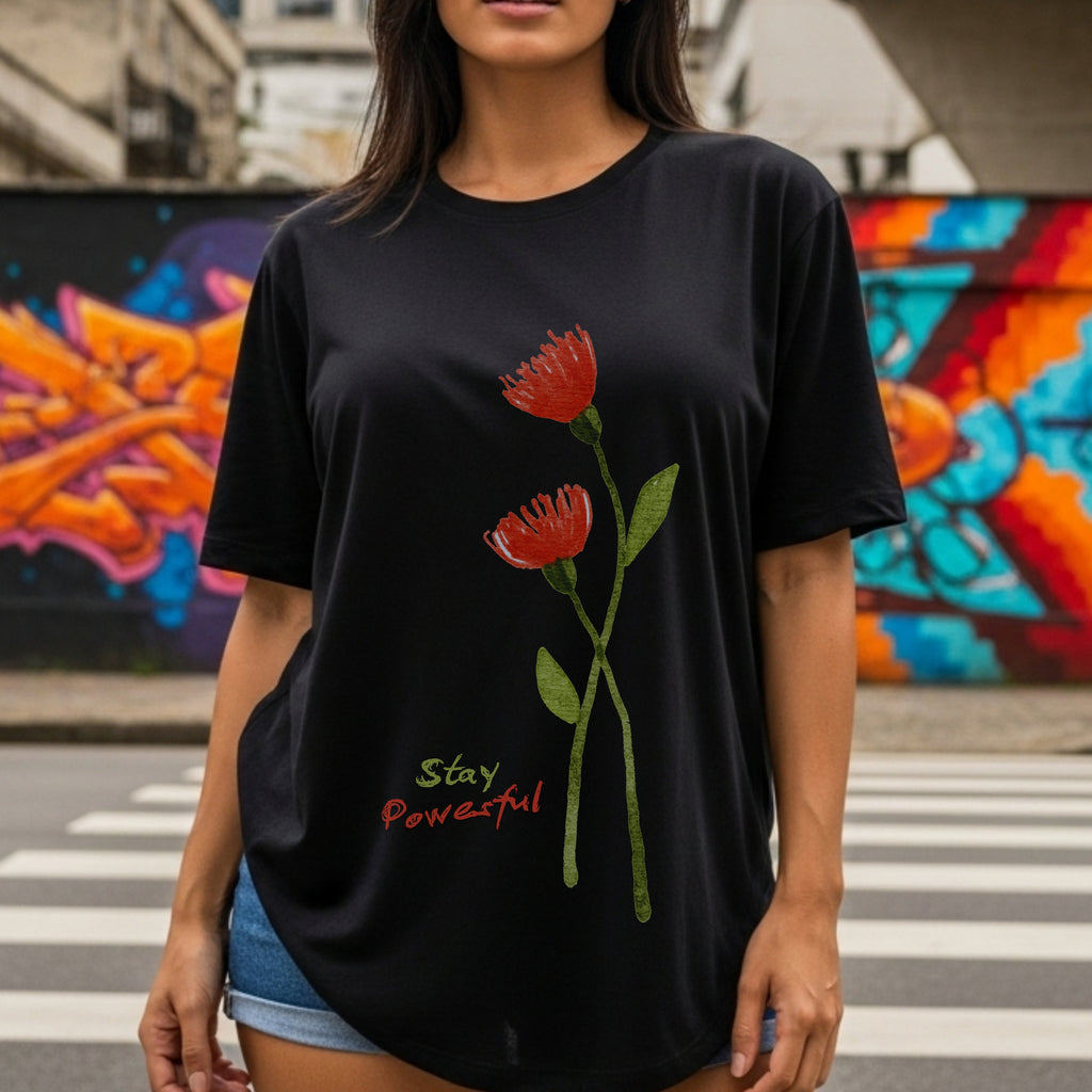 Stay Powerful - Elegant Floral Empowerment Botanical Strength Statement Artwork