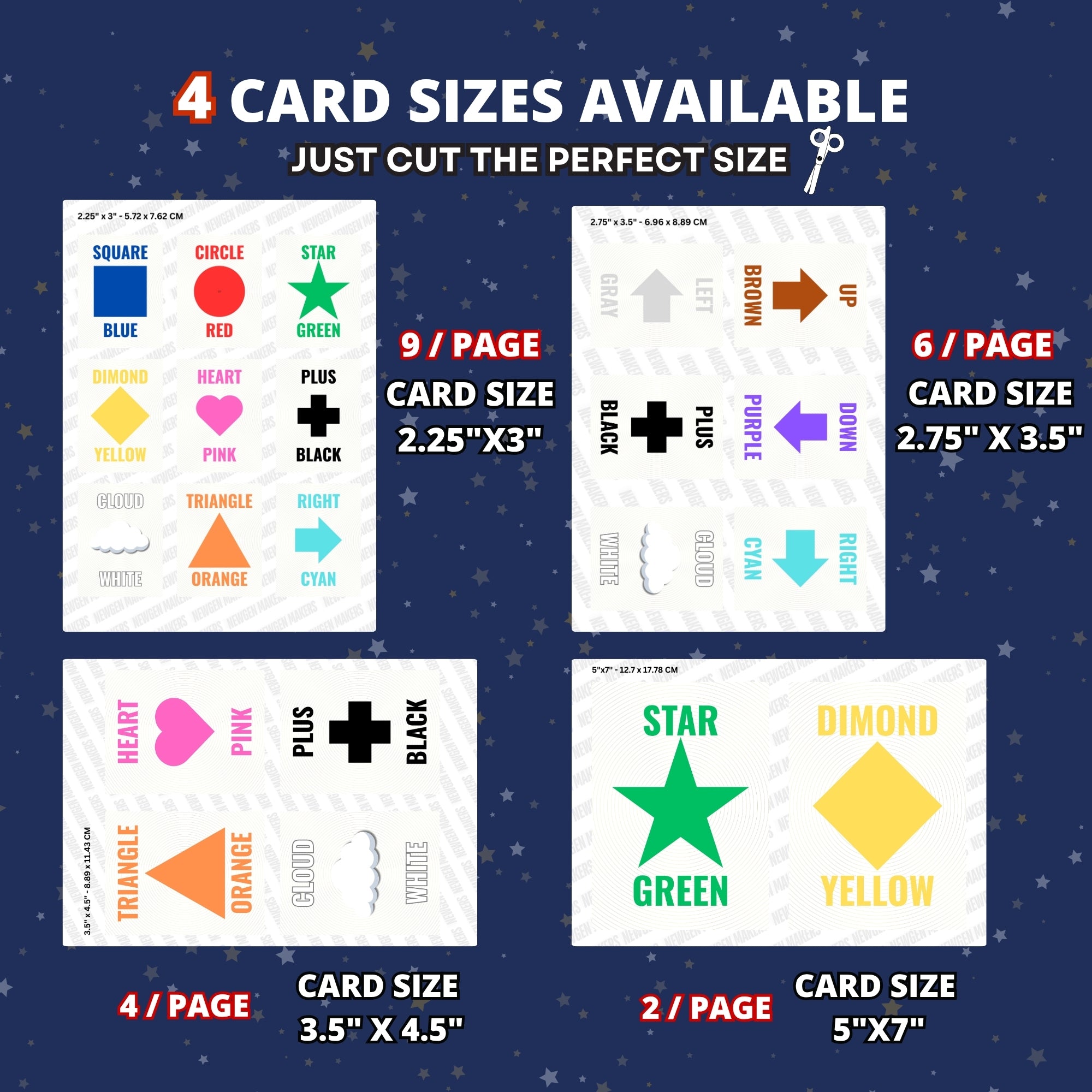 Shapes and Colors Flashcards