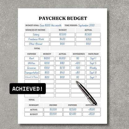 Paycheck Budget Planner
