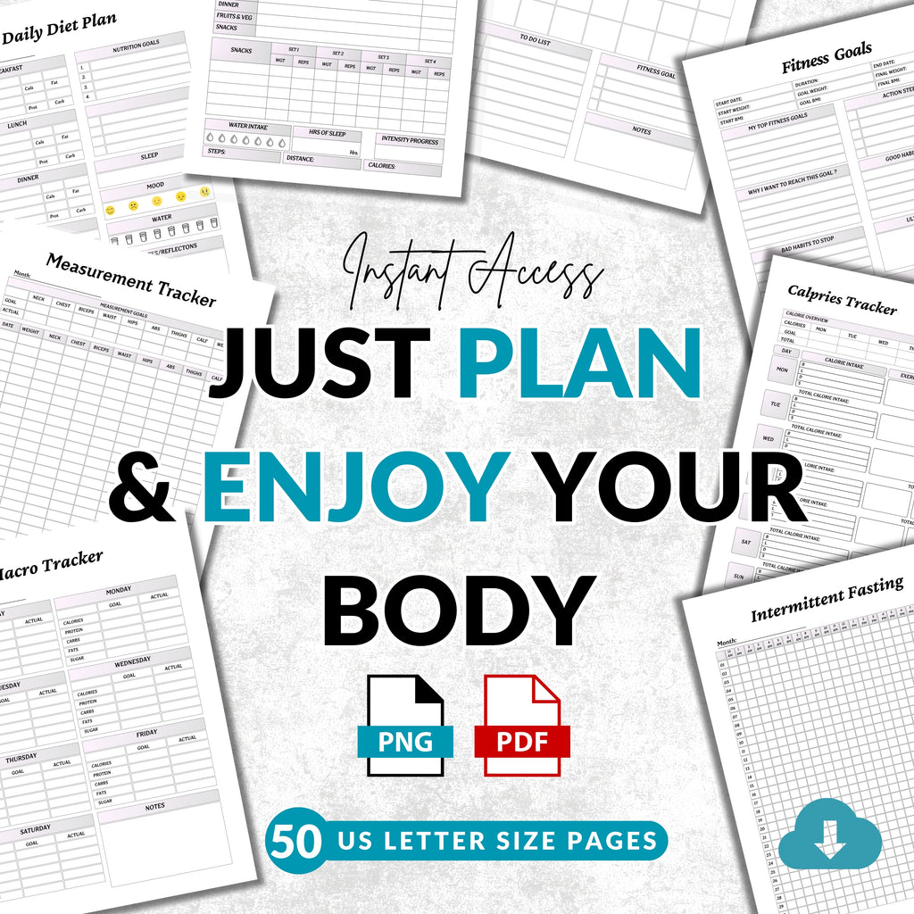 2026 Fitness Planner & Trackers Bundle
