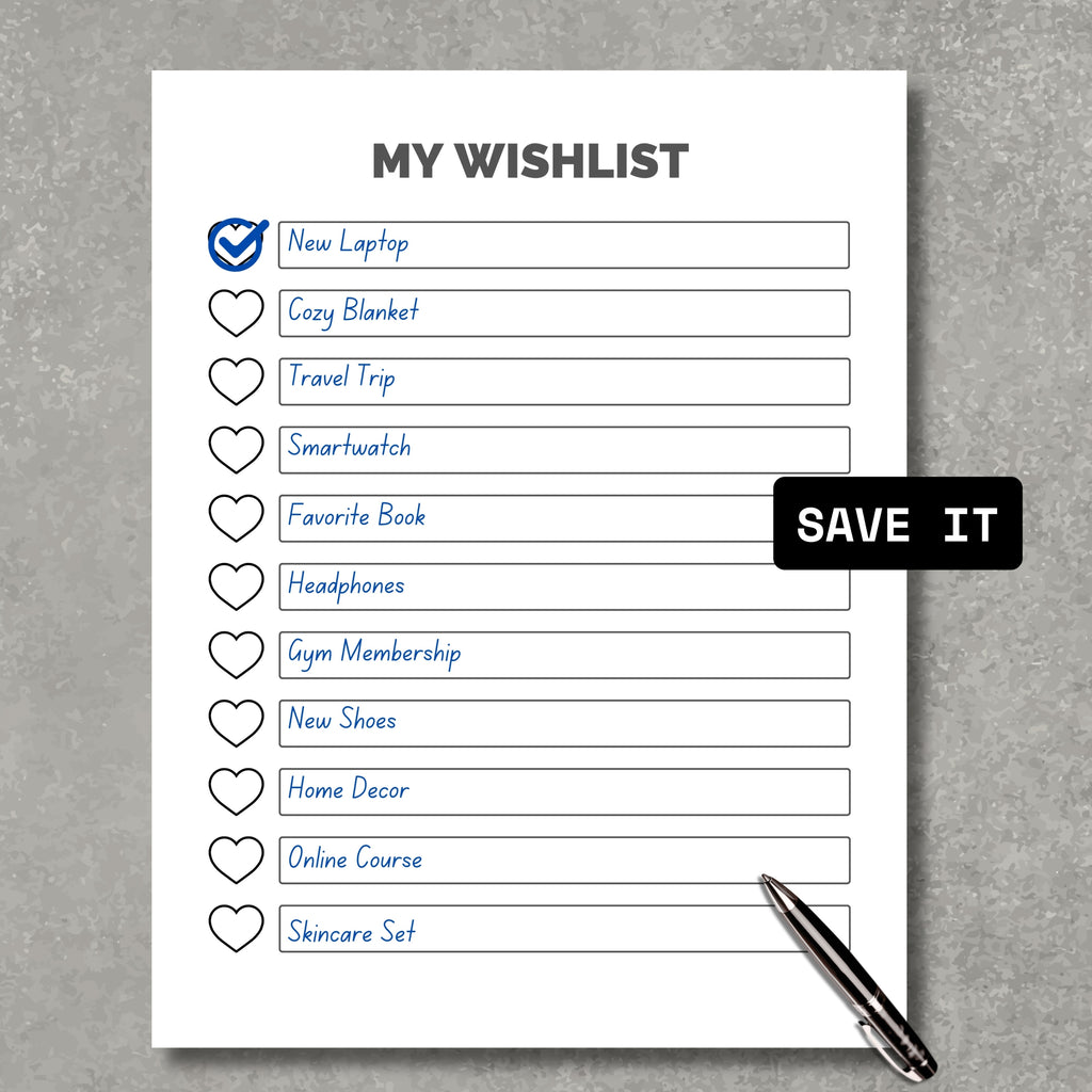 My Wishlist Personal Paper