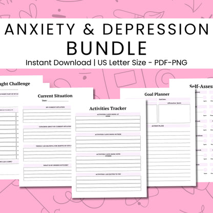 Anxiety & Depression Journal Bundle