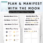 Moon Planner & Journal Sheets