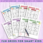 400 Sudoku Fun Activity Sheets For Kids - 4 Levels