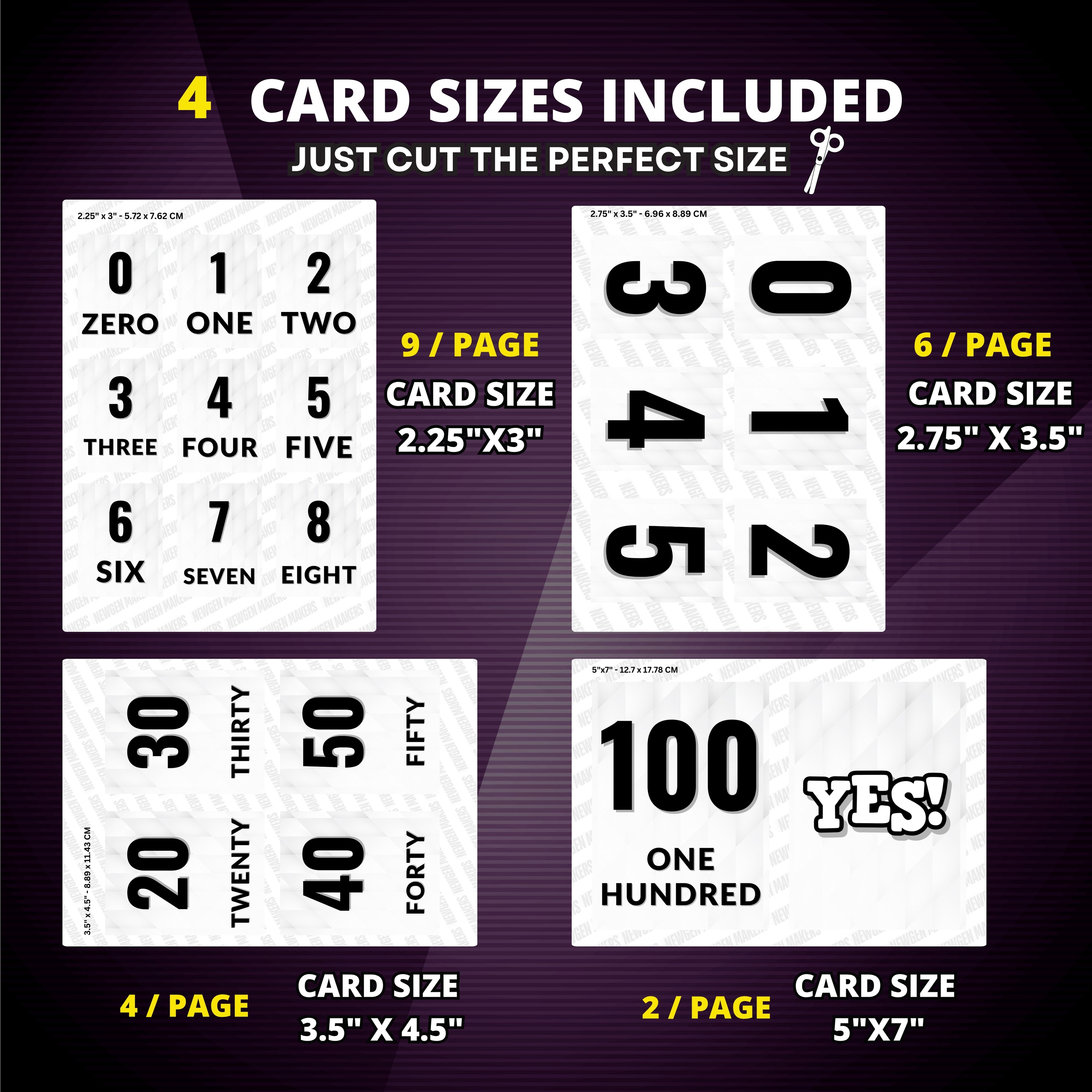 Number Flashcards - Fun Math Course