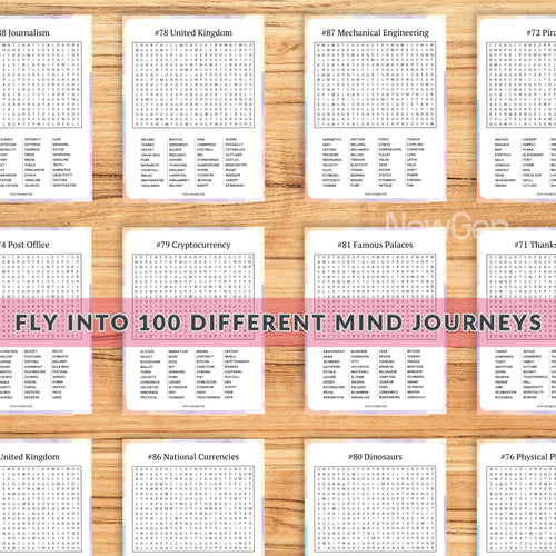 100 Word Search Adult For Teen & Adult +4000 Words