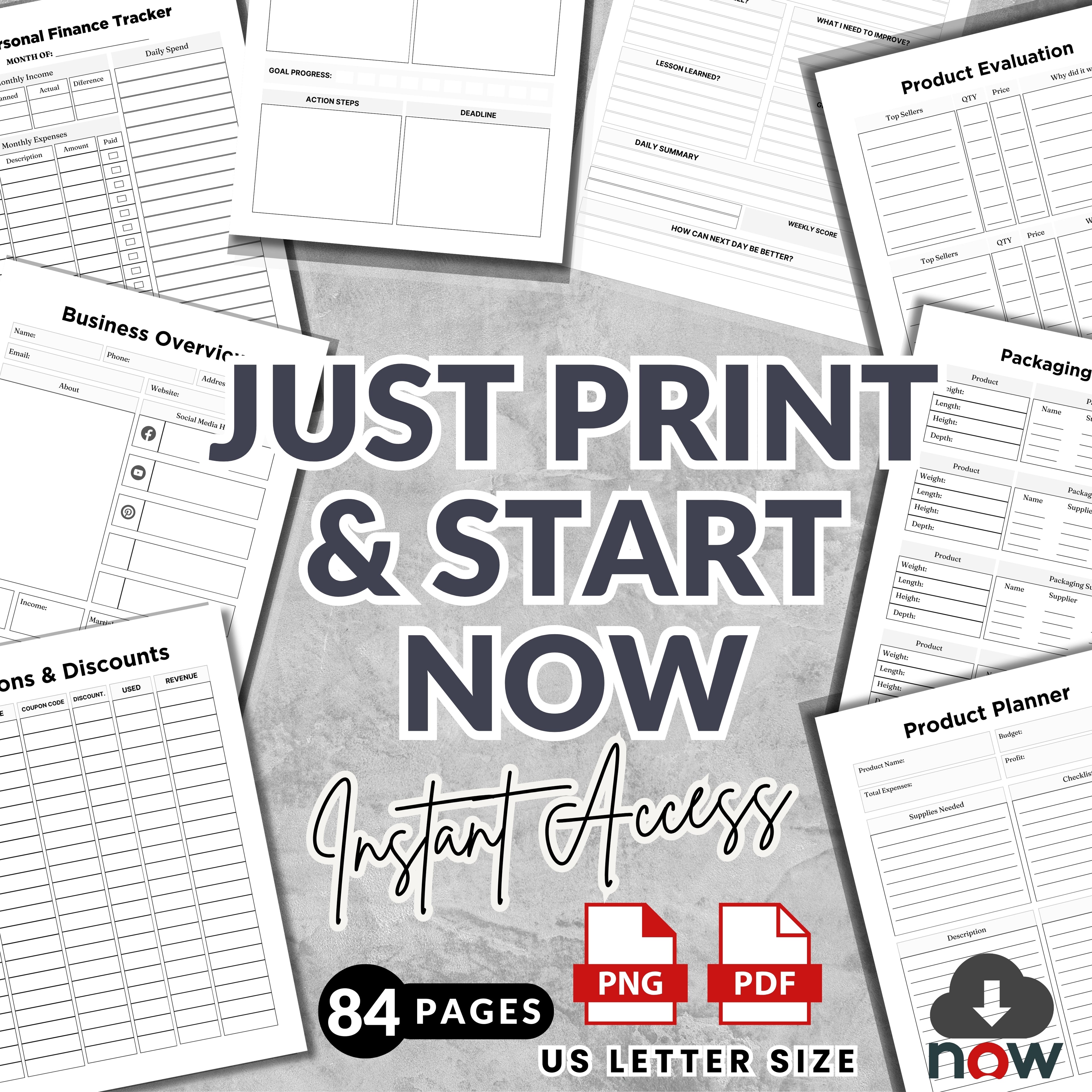 Side Hustle Planner & Trackers Bundle