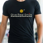 Give Real Smile - Retro Emoji Positivity Statement Artwork