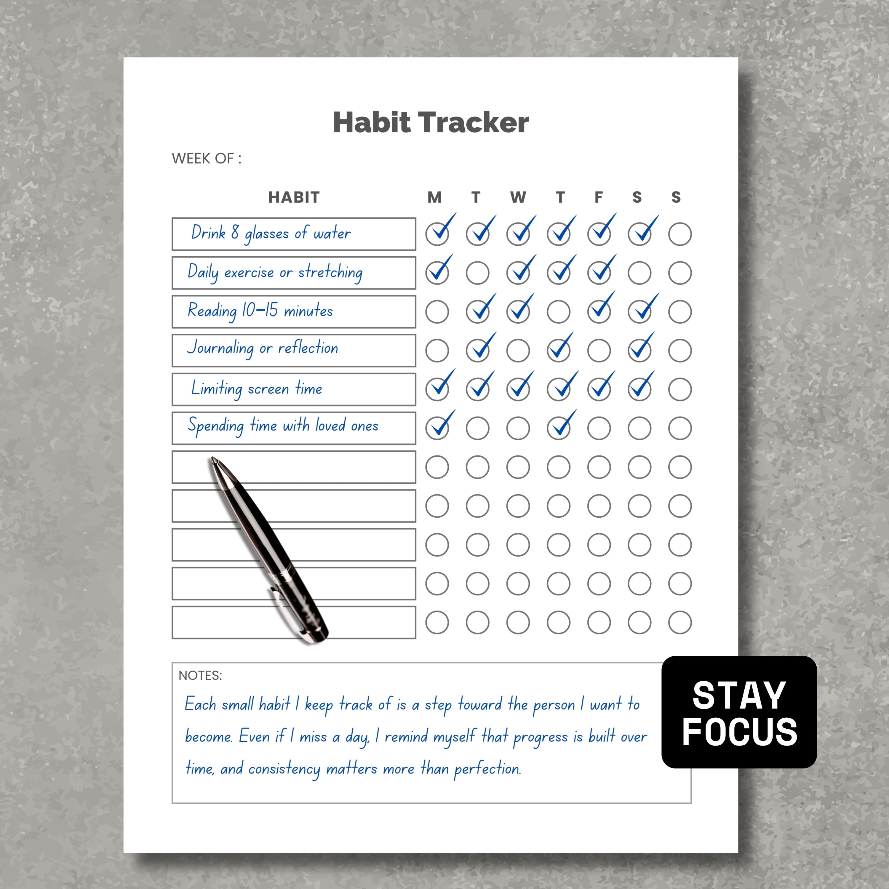 Personal Habit Tacker PDF V1