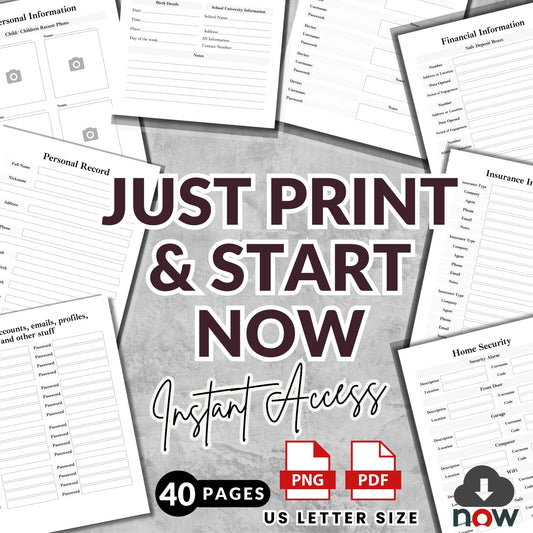 End Of Life Planner & Journal Bundle