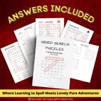 Kids' Word Search Puzzle - 30 Educational Themes