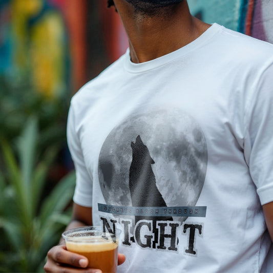 Secrets Bloom Through Night - Wolf Moon Mysterious Statement Artwork