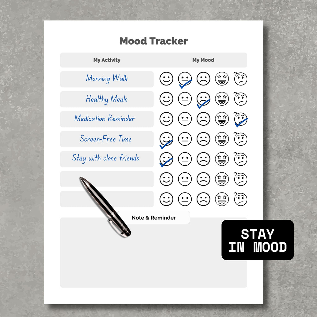 Mood Tacker Paper Sheet