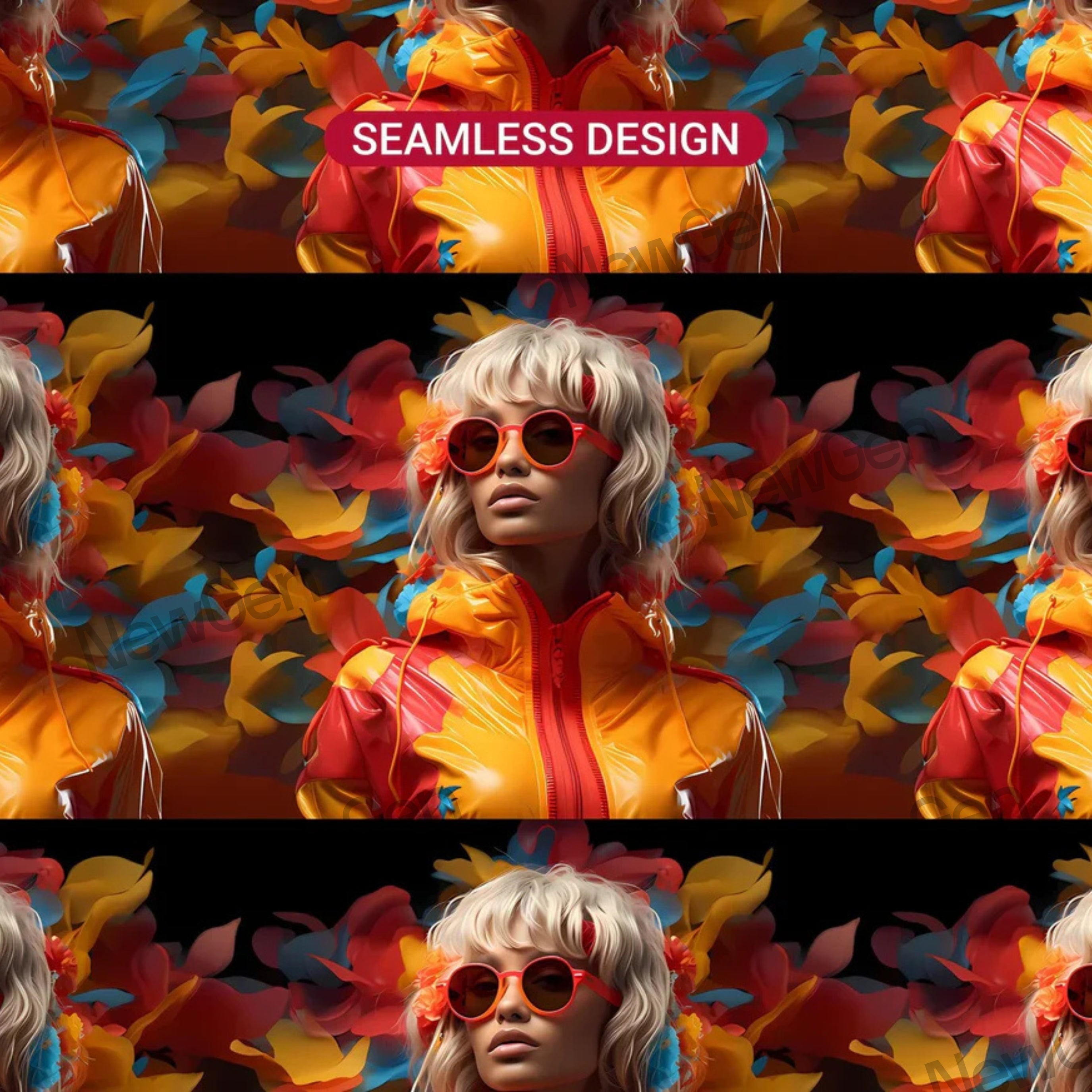 Colorful Nineties Vibes 20oz Tumbles Wraps 300 DPI