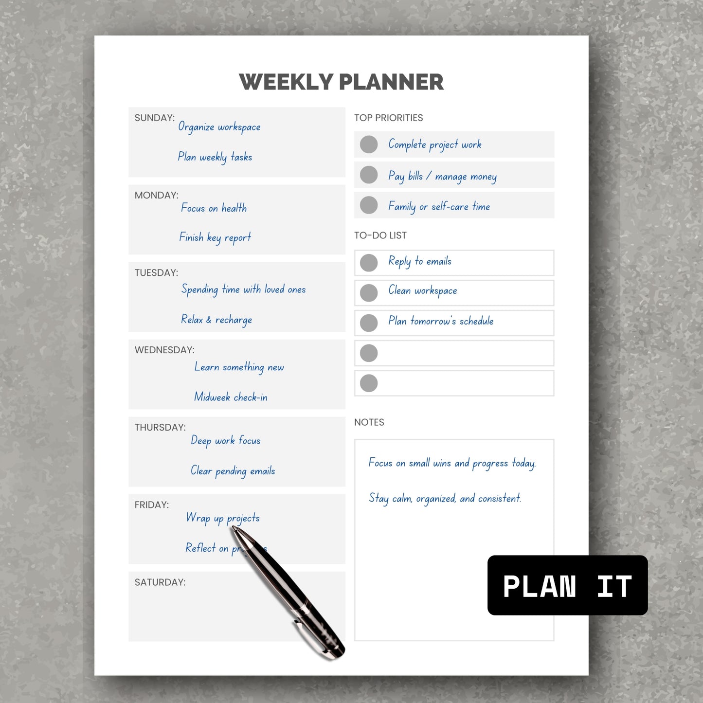 Weekly Planner PDF V2