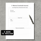 5 Minutes Gratitude Journal